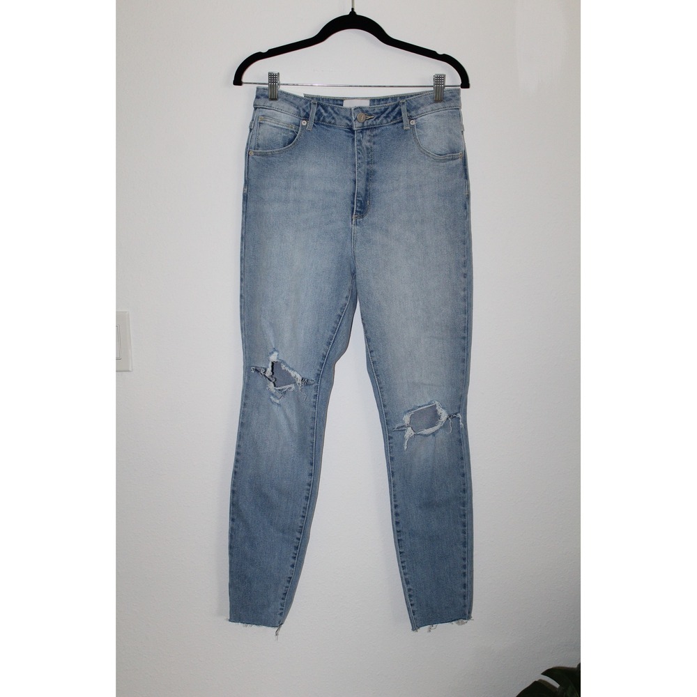 Abrand Jeans A High Skinny Ankle Basher Lonestar Blue Distressed 12/30 71375 NWT